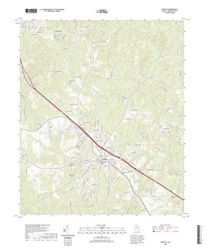 United States Geological Survey Forsyth, GA (2020, 24000-Scale) digital map