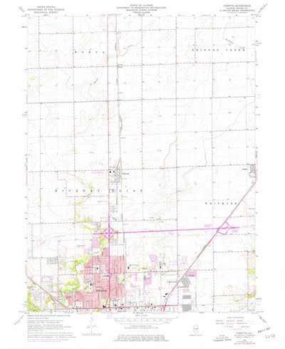 United States Geological Survey Forsyth, IL (1967, 24000-Scale) digital map
