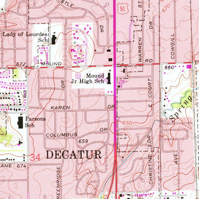 United States Geological Survey Forsyth, IL (1967, 24000-Scale) digital map