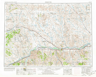 United States Geological Survey Forsyth, MT (1954, 250000-Scale) digital map