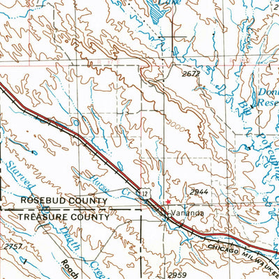 United States Geological Survey Forsyth, MT (1954, 250000-Scale) digital map