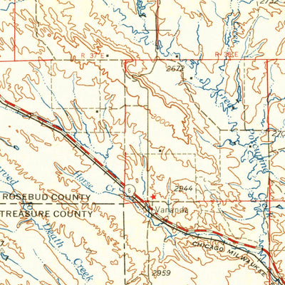 United States Geological Survey Forsyth, MT (1958, 250000-Scale) digital map