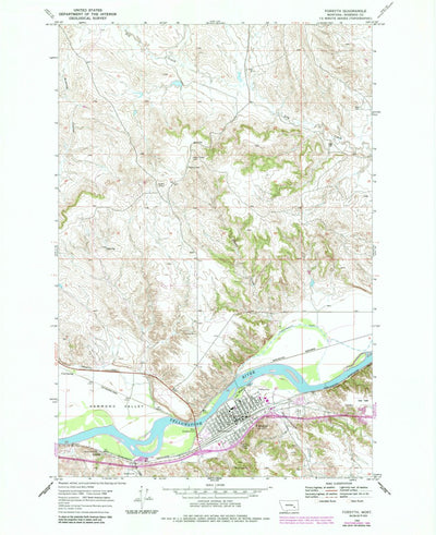United States Geological Survey Forsyth, MT (1968, 24000-Scale) digital map