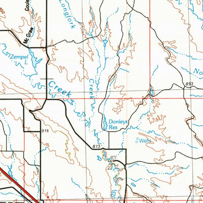 United States Geological Survey Forsyth, MT (1983, 250000-Scale) digital map