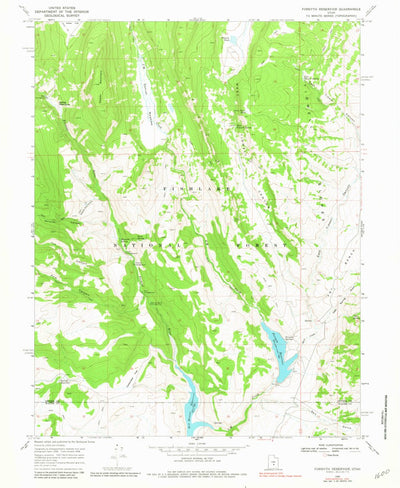 United States Geological Survey Forsyth Reservoir, UT (1976, 24000-Scale) digital map