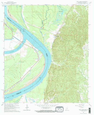 United States Geological Survey Fort Adams, MS-LA (1965, 24000-Scale) digital map
