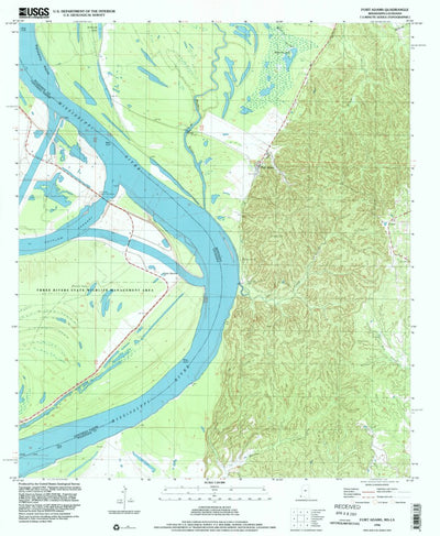 United States Geological Survey Fort Adams, MS-LA (1996, 24000-Scale) digital map