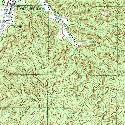 United States Geological Survey Fort Adams, MS-LA (1996, 24000-Scale) digital map
