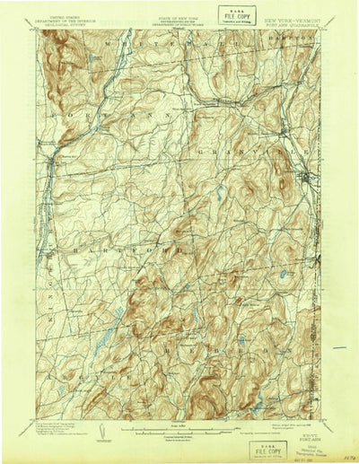United States Geological Survey Fort Ann, NY-VT (1904, 62500-Scale) digital map