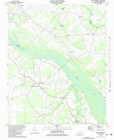United States Geological Survey Fort Barnwell, NC (1983, 24000-Scale) digital map