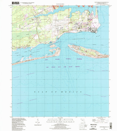 United States Geological Survey Fort Barrancas, FL (1994, 24000-Scale) digital map