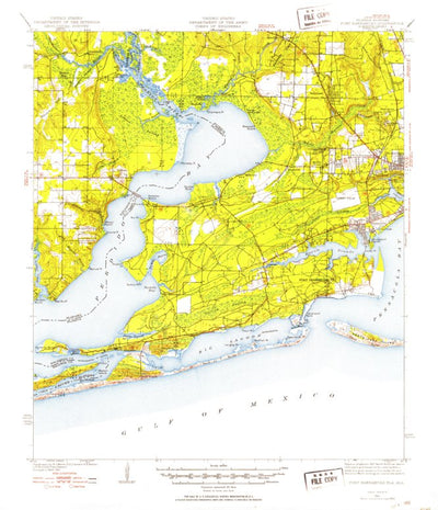 United States Geological Survey Fort Barrancas, FL-AL (1941, 62500-Scale) digital map
