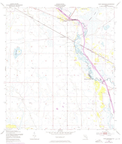 United States Geological Survey Fort Basinger, FL (1953, 24000-Scale) digital map