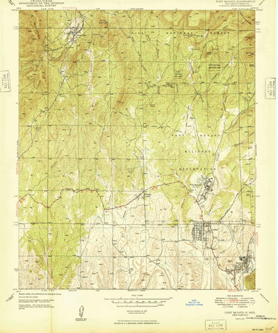 United States Geological Survey Fort Bayard, NM (1949, 24000-Scale) digital map