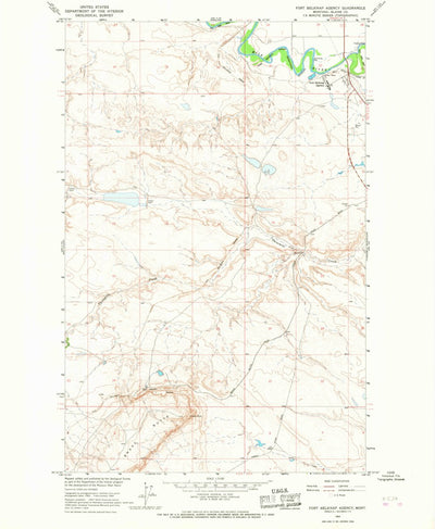 United States Geological Survey Fort Belknap Agency, MT (1964, 24000-Scale) digital map