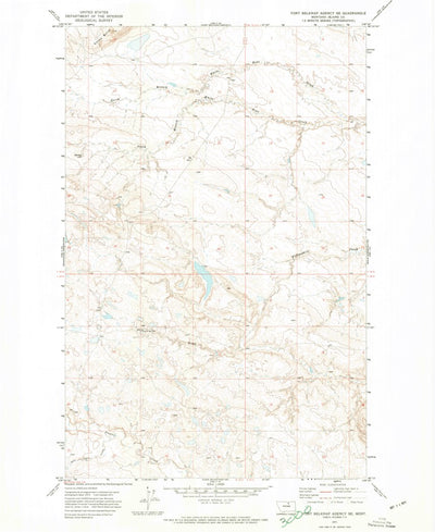 United States Geological Survey Fort Belknap Agency SE, MT (1971, 24000-Scale) digital map