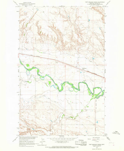 United States Geological Survey Fort Belknap Siding, MT (1964, 24000-Scale) digital map