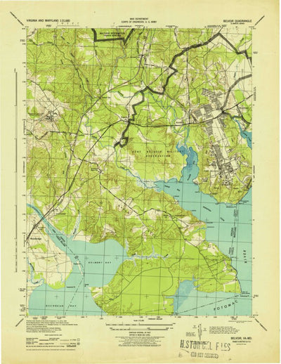United States Geological Survey Fort Belvoir, VA-MD (1944, 31680-Scale) digital map
