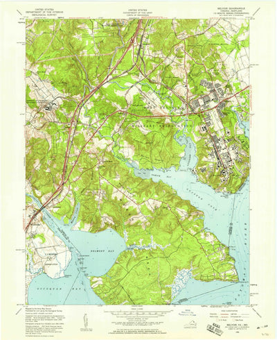 United States Geological Survey Fort Belvoir, VA-MD (1956, 24000-Scale) digital map