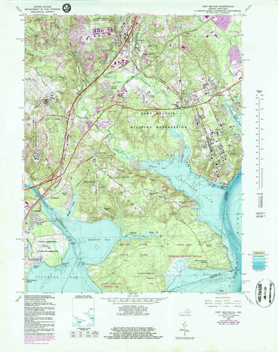 United States Geological Survey Fort Belvoir, VA-MD (1965, 24000-Scale) digital map