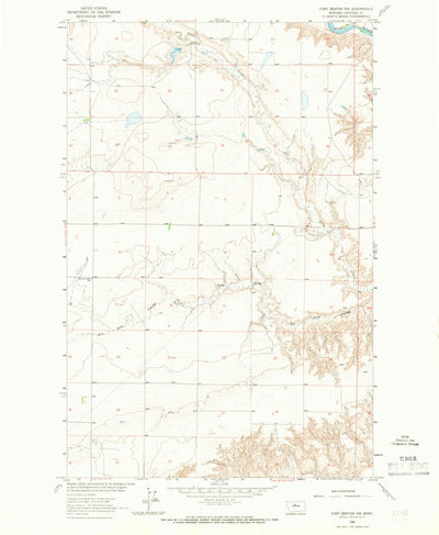 United States Geological Survey Fort Benton NW, MT (1964, 24000-Scale) digital map