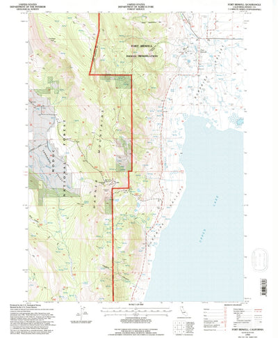 United States Geological Survey Fort Bidwell, CA (1993, 24000-Scale) digital map