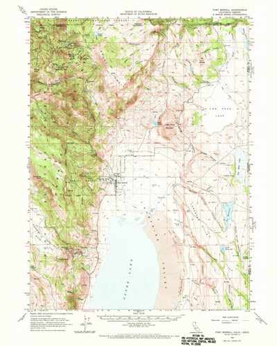 United States Geological Survey Fort Bidwell, CA-OR (1962, 62500-Scale) digital map