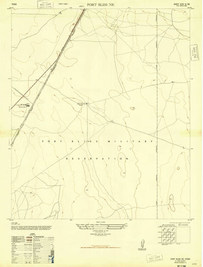 United States Geological Survey Fort Bliss NE, TX (1948, 24000-Scale) digital map