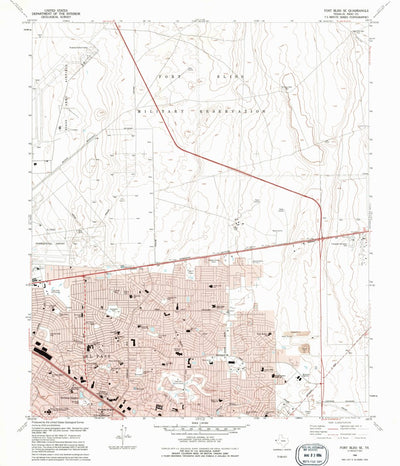United States Geological Survey Fort Bliss SE, TX (1994, 24000-Scale) digital map