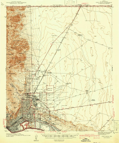 United States Geological Survey Fort Bliss, TX (1942, 62500-Scale) digital map