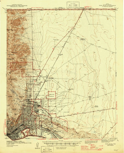 United States Geological Survey Fort Bliss, TX (1945, 62500-Scale) digital map