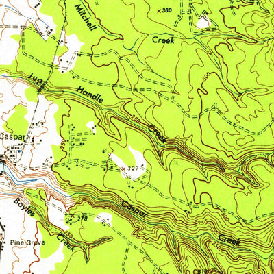 United States Geological Survey Fort Bragg, CA (1943, 62500-Scale) digital map