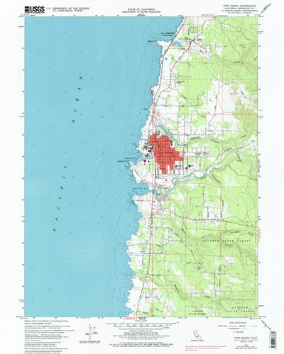 United States Geological Survey Fort Bragg, CA (1960, 24000-Scale) digital map