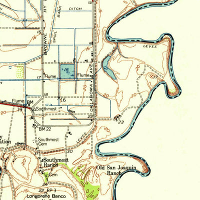United States Geological Survey Fort Brown, TX (1955, 62500-Scale) digital map