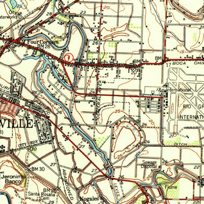 United States Geological Survey Fort Brown, TX (1955, 62500-Scale) digital map