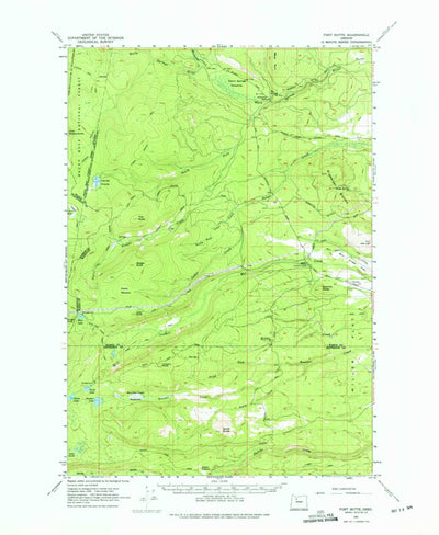 United States Geological Survey Fort Butte, OR (1961, 62500-Scale) digital map
