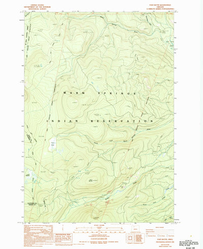 United States Geological Survey Fort Butte, OR (1988, 24000-Scale) digital map