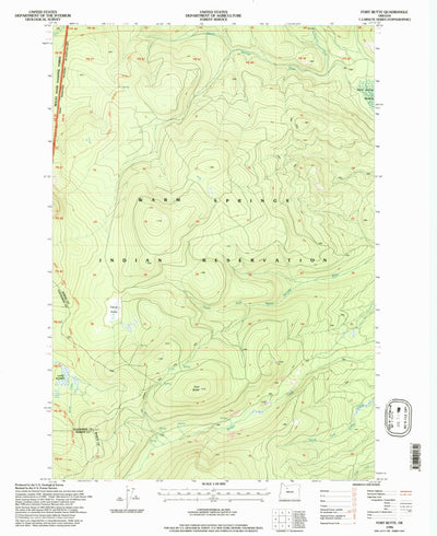 United States Geological Survey Fort Butte, OR (1996, 24000-Scale) digital map