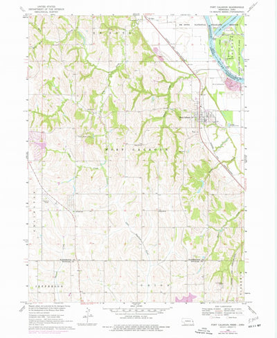 United States Geological Survey Fort Calhoun, NE-IA (1968, 24000-Scale) digital map