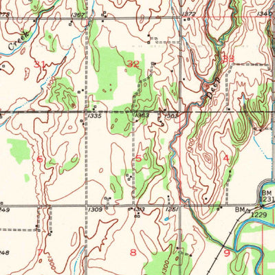 United States Geological Survey Fort Cobb, OK (1951, 62500-Scale) digital map