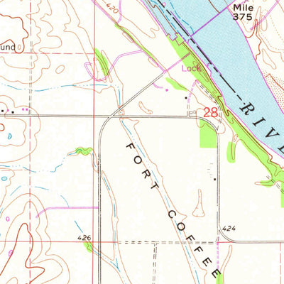 United States Geological Survey Fort Coffee, OK (1967, 24000-Scale) digital map
