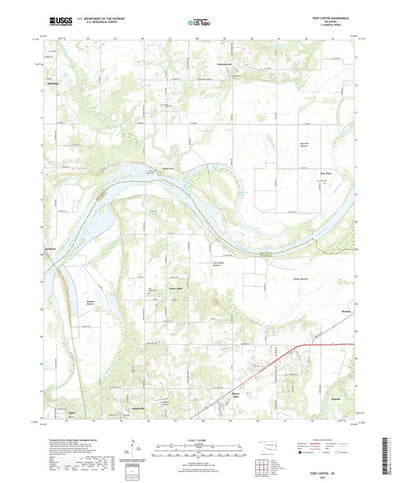 United States Geological Survey Fort Coffee, OK (2022, 24000-Scale) digital map