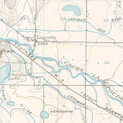 United States Geological Survey Fort Collins, CO (1906, 62500-Scale) digital map