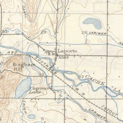 United States Geological Survey Fort Collins, CO (1908, 62500-Scale) digital map