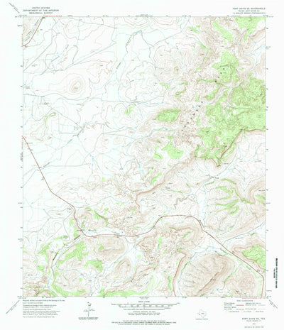 United States Geological Survey Fort Davis SE, TX (1972, 24000-Scale) digital map