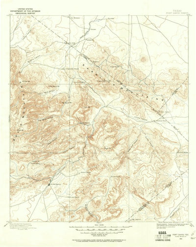 United States Geological Survey Fort Davis, TX (1894, 125000-Scale) digital map