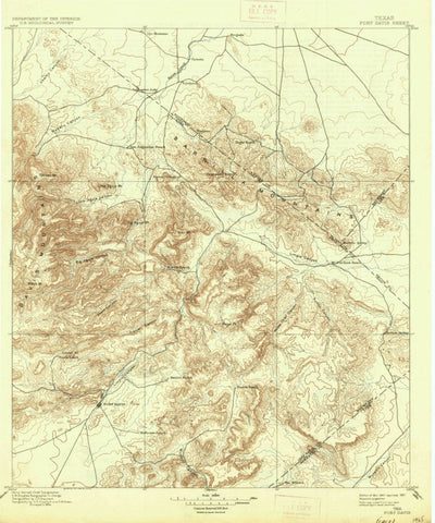 United States Geological Survey Fort Davis, TX (1897, 125000-Scale) digital map