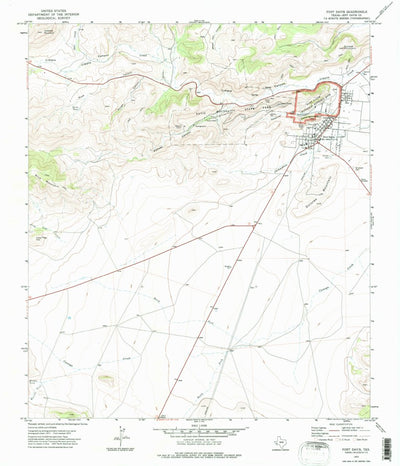 United States Geological Survey Fort Davis, TX (1972, 24000-Scale) digital map
