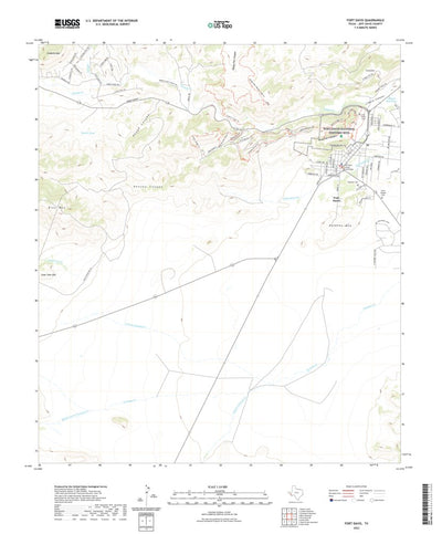 United States Geological Survey Fort Davis, TX (2022, 24000-Scale) digital map