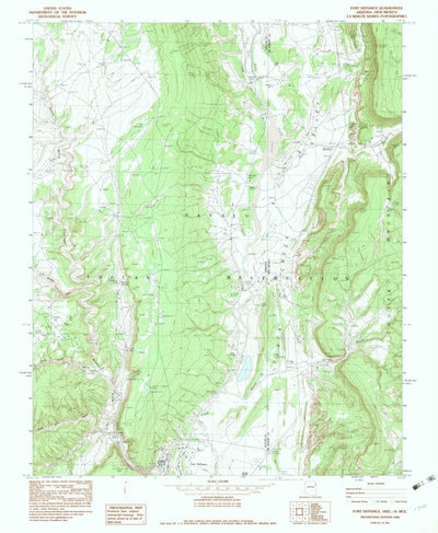 United States Geological Survey Fort Defiance, AZ-NM (1982, 24000-Scale) digital map